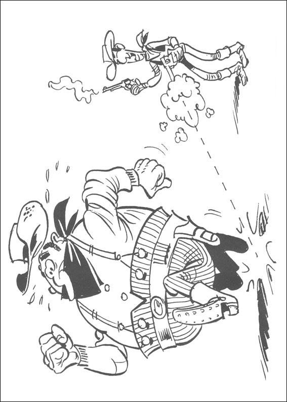 Plansa de colorat cu Lucky Luke 18 10